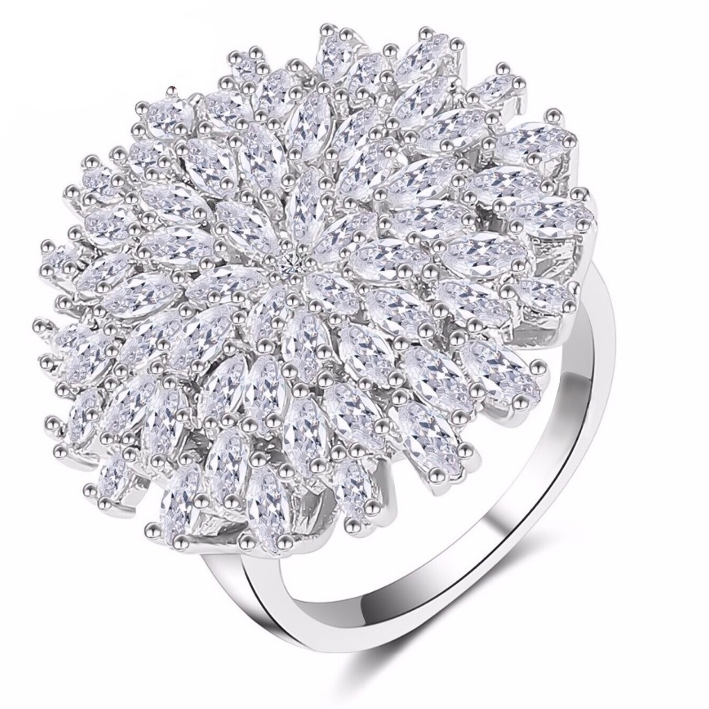 925 SilverPlated White Sapphire Ring - Picture 6 of 7